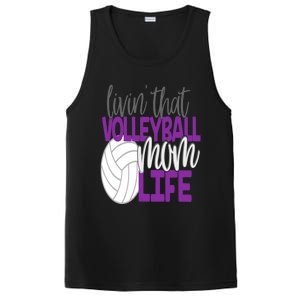 Livin That Volleyball Mom Life Sports Team Daughter Son Cute Gift PosiCharge Competitor Tank