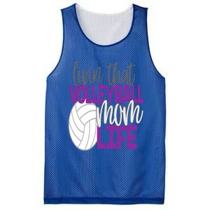 Livin That Volleyball Mom Life Sports Team Daughter Son Cute Gift Mesh Reversible Basketball Jersey Tank