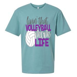 Livin That Volleyball Mom Life Sports Team Daughter Son Cute Gift Sueded Cloud Jersey T-Shirt