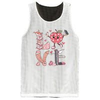 Love Teacher Valentine's Day For Retro Teacher Mesh Reversible Basketball Jersey Tank