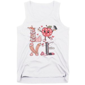 Love Teacher Valentine's Day For Retro Teacher Tank Top