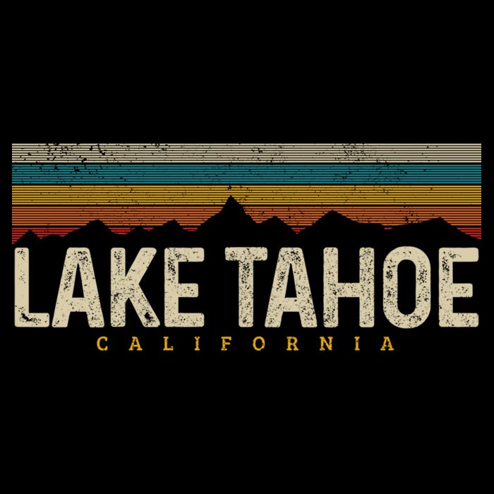 Lake Tahoe Vintage Mountains Hiking Camping Retro California Meaningful Gift Bucket Hat