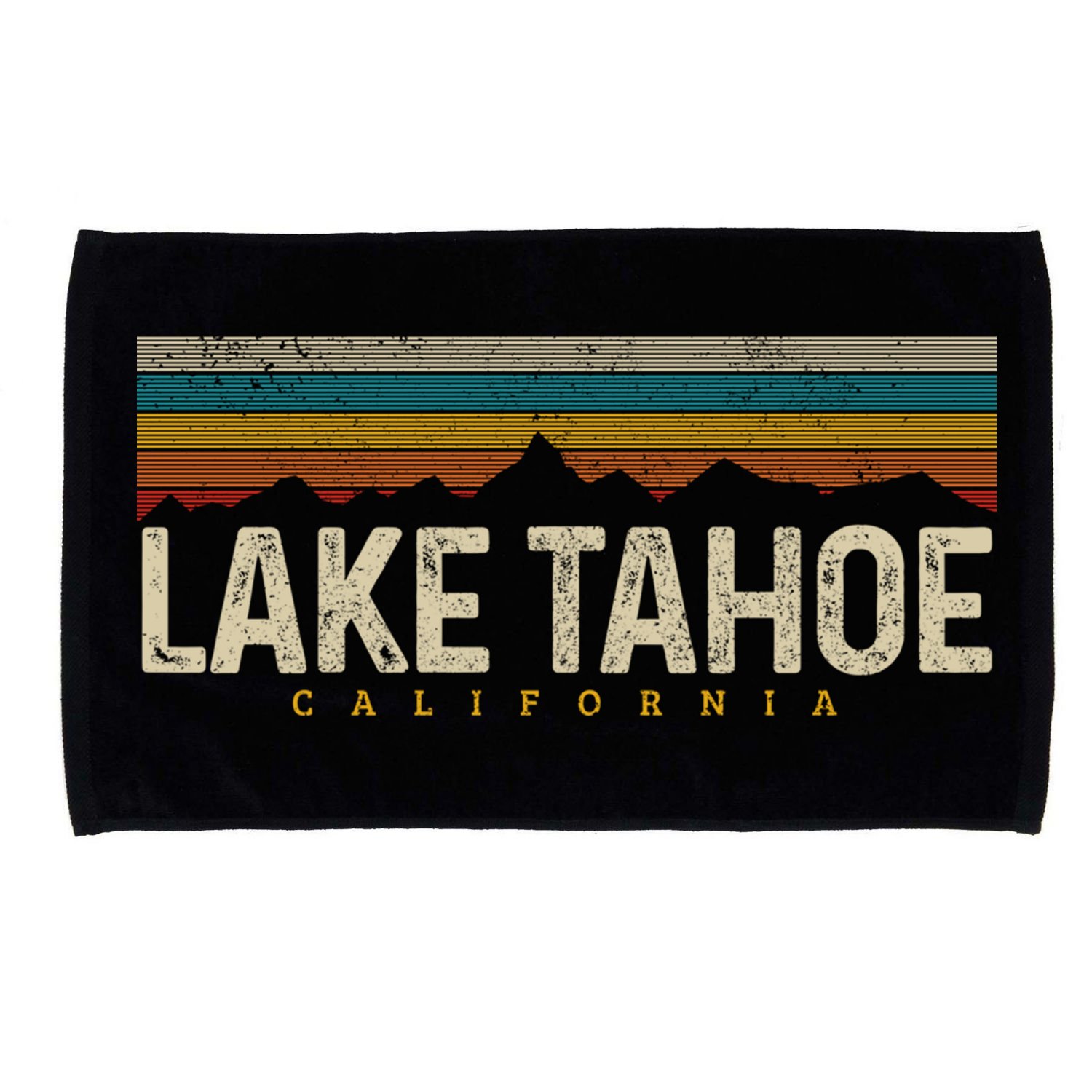 Lake Tahoe Vintage Mountains Hiking Camping Retro California Meaningful Gift Microfiber Hand Towel