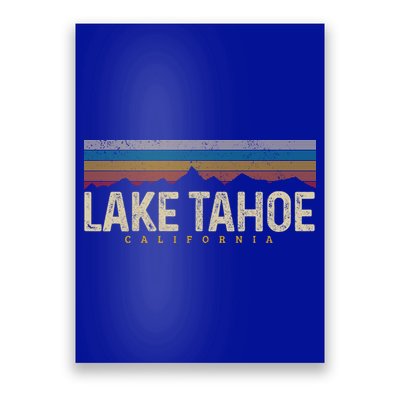Lake Tahoe Vintage Mountains Hiking Camping Retro California Meaningful Gift Poster