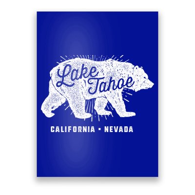 Lake Tahoe Vintage Retro Bear California Nevada Gift Poster
