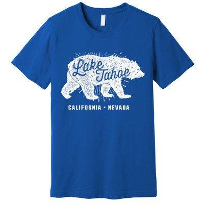Lake Tahoe Vintage Retro Bear California Nevada Gift Premium T-Shirt