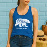 Lake Tahoe Vintage Retro Bear California Nevada Gift Womens Tank Top