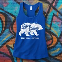 Lake Tahoe Vintage Retro Bear California Nevada Gift Womens Tank Top