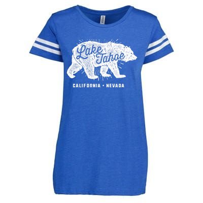 Lake Tahoe Vintage Retro Bear California Nevada Gift Enza Ladies Jersey Football T-Shirt