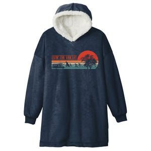 Livin That Van Life Retro Camper Camping Van Cute Gift Hooded Wearable Blanket