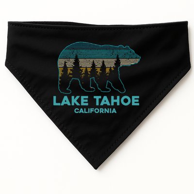 Lake Tahoe Vintage California Grizzly Bear Souvenir USA-Made Doggie Bandana