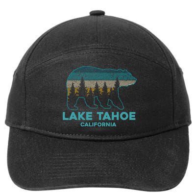 Lake Tahoe Vintage California Grizzly Bear Souvenir 7-Panel Snapback Hat