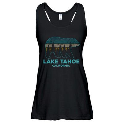 Lake Tahoe Vintage California Grizzly Bear Souvenir Ladies Essential Flowy Tank