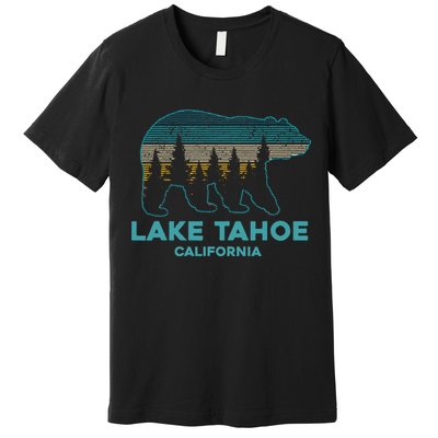 Lake Tahoe Vintage California Grizzly Bear Souvenir Premium T-Shirt