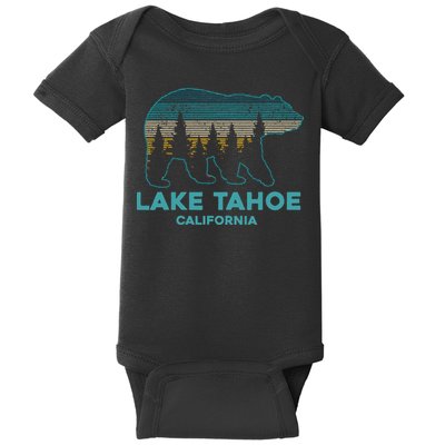 Lake Tahoe Vintage California Grizzly Bear Souvenir Baby Bodysuit