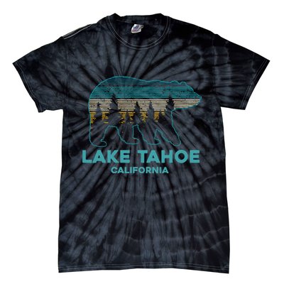 Lake Tahoe Vintage California Grizzly Bear Souvenir Tie-Dye T-Shirt