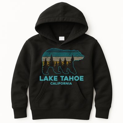 Lake Tahoe Vintage California Grizzly Bear Souvenir Kids Hoodie