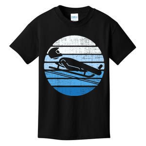 Luge Team Winter Sports Lovers Retro Luge Kids T-Shirt