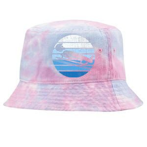 Luge Team Winter Sports Lovers Retro Luge Tie-Dyed Bucket Hat