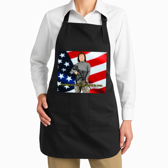 Lily Tang Williams The Debate On Gun Control Is Over Full-Length Apron With Pockets