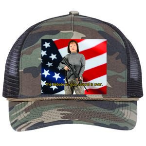 Lily Tang Williams The Debate On Gun Control Is Over Retro Rope Trucker Hat Cap