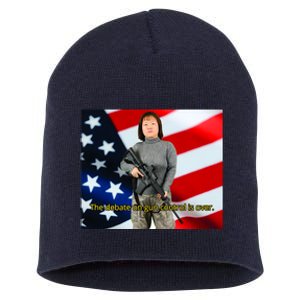 Lily Tang Williams The Debate On Gun Control Is Over Short Acrylic Beanie