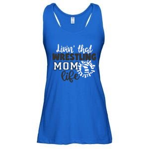 Livin That Wrestling Mom Life Gift Ladies Essential Flowy Tank