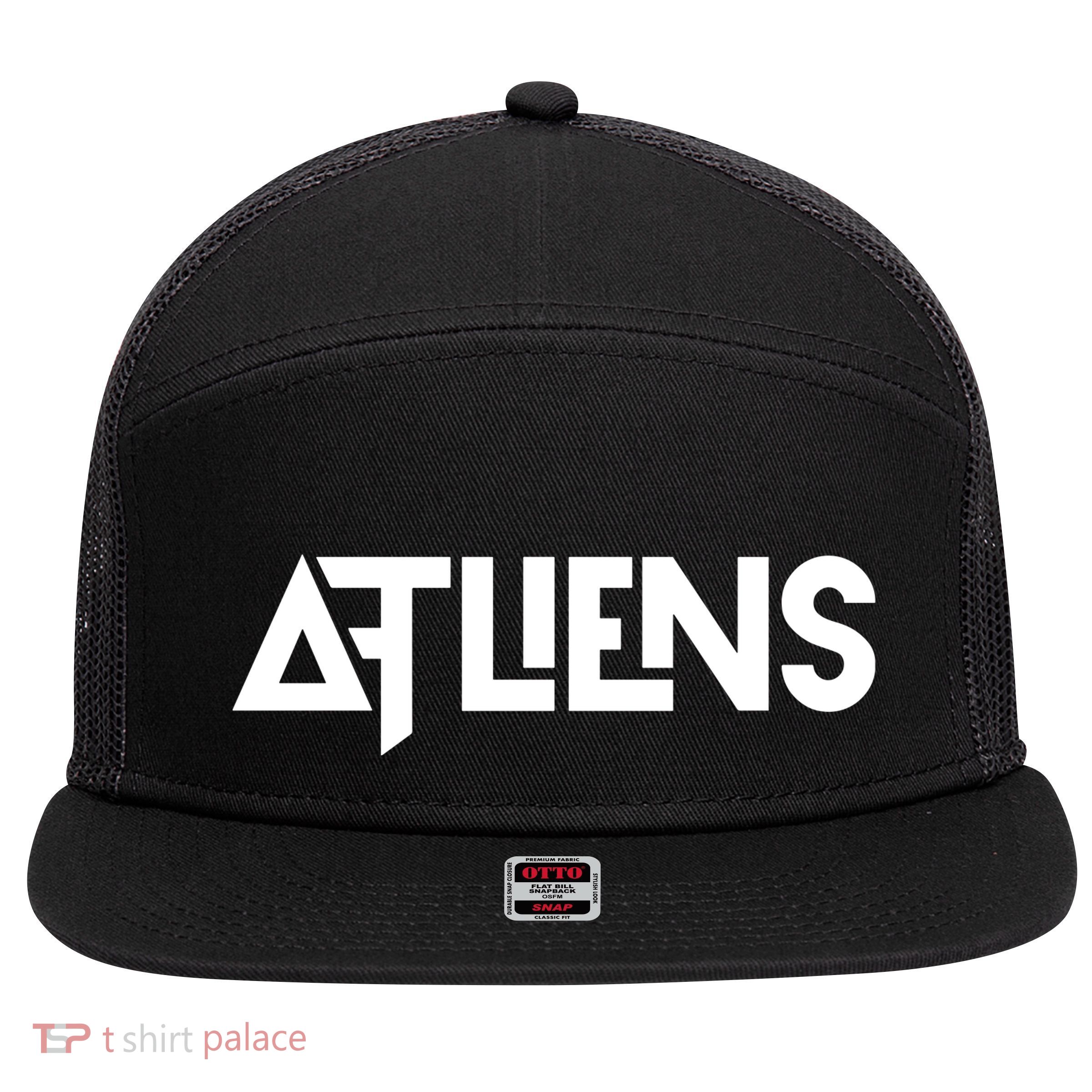 Leaving The World Behind Wavy 7 Panel Mesh Trucker Snapback Hat