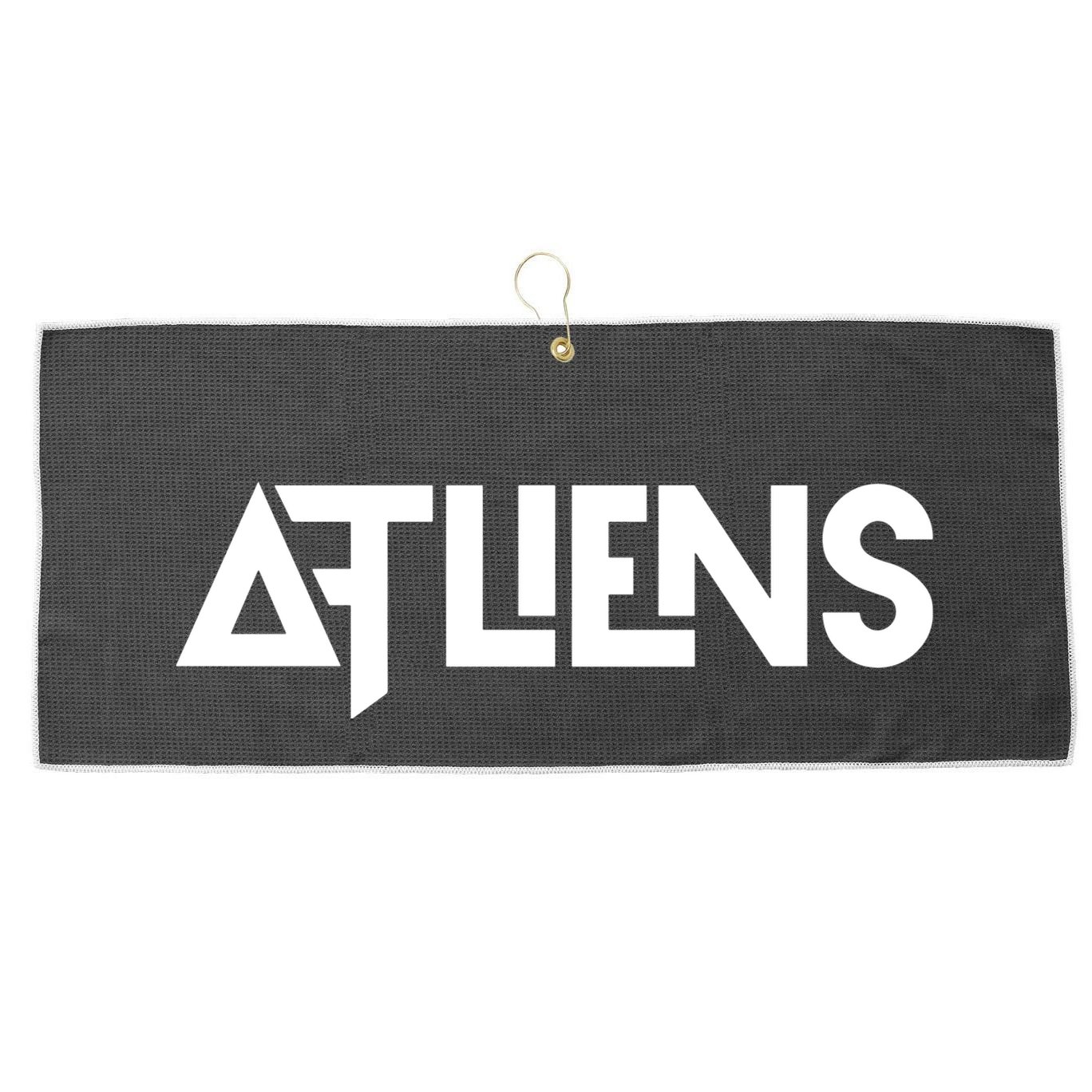 Leaving The World Behind Wavy Large Microfiber Waffle Golf Towel