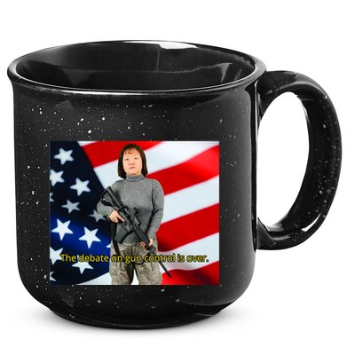 Lily Tang Williams The Debate On Gun Control Is Over 15oz Campfire Ceramic Mug