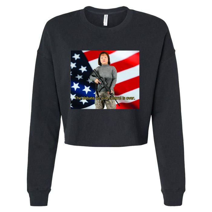 Lily Tang Williams The Debate On Gun Control Is Over Cropped Pullover Crew