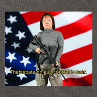 Lily Tang Williams The Debate On Gun Control Is Over Cotton Canvas Backpack