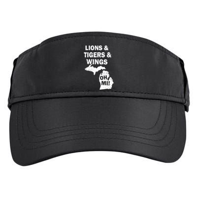 Lions Tigers Wings Oh Mi Vintage Adult Drive Performance Visor
