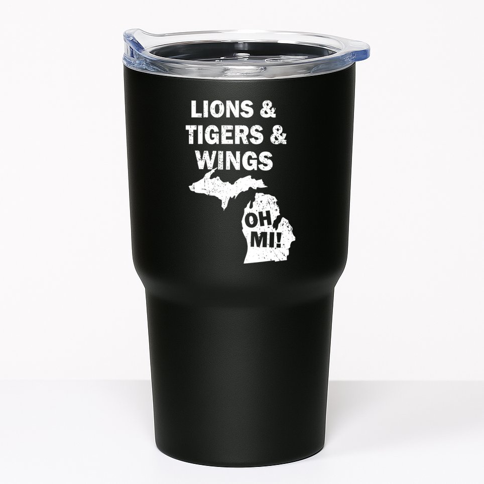 Lions Tigers Wings Oh Mi Vintage Tumbler