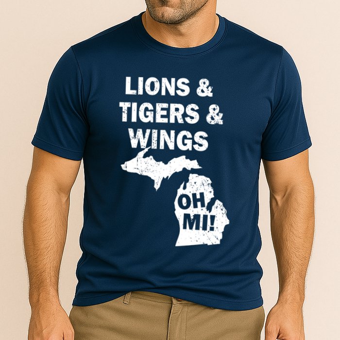 Lions Tigers Wings Oh Mi Vintage Performance Shirt