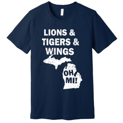 Lions Tigers Wings Oh Mi Vintage Premium T-Shirt