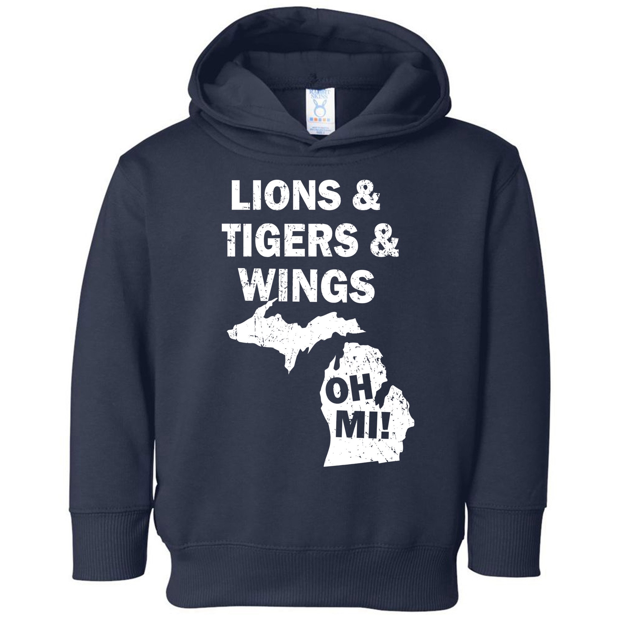 Lions Tigers Wings Oh Mi Vintage Toddler Hoodie