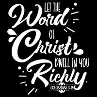 Let The Word Of Christ Well In You Richly Colossians 316 Impact Tech Backpack
