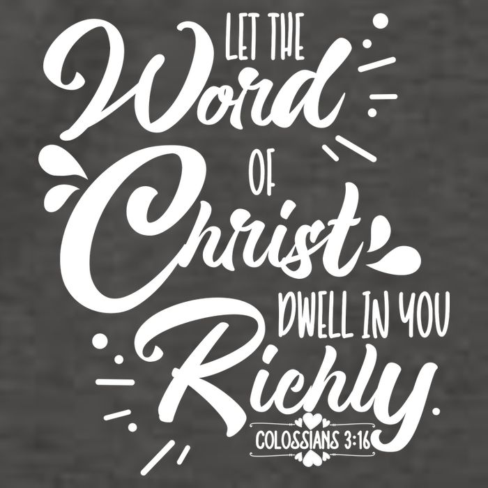 Let The Word Of Christ Well In You Richly Colossians 316 Vector Backpack
