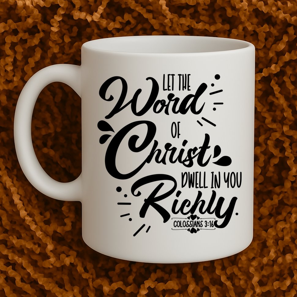 Let The Word Of Christ Well In You Richly Colossians 316 Mug