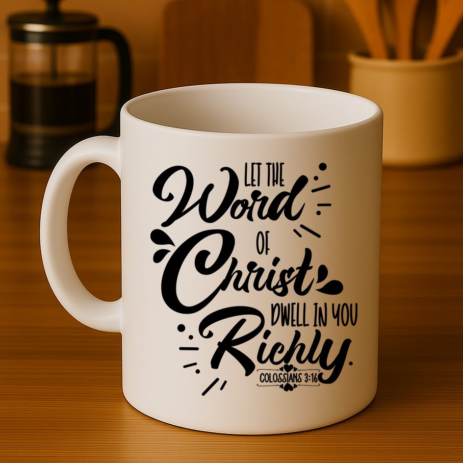 Let The Word Of Christ Well In You Richly Colossians 316 Mug