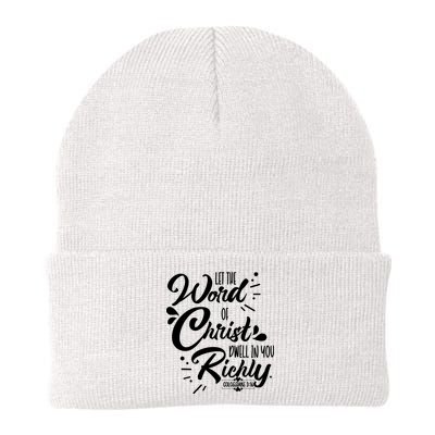 Let The Word Of Christ Well In You Richly Colossians 316 Beanie