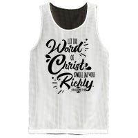 Let The Word Of Christ Well In You Richly Colossians 316 Mesh Reversible Basketball Jersey Tank