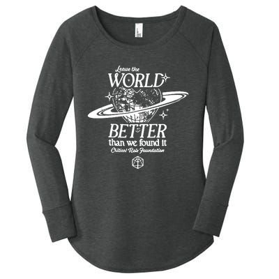 Leave The World Better Than We Found It Critical Role Foundation Women's Perfect Tri Tunic Long Sleeve Shirt