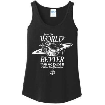 Leave The World Better Than We Found It Critical Role Foundation Ladies Essential Tank