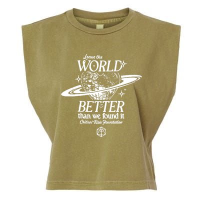 Leave The World Better Than We Found It Critical Role Foundation Garment-Dyed Women's Muscle Tee