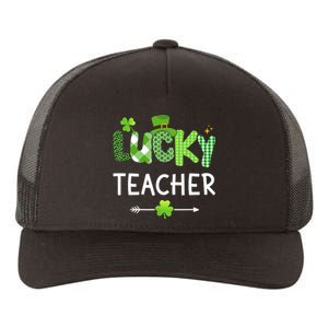 Lucky teacher with shamrock for St Patricks day school Yupoong Adult 5-Panel Trucker Hat