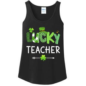 Lucky teacher with shamrock for St Patricks day school Ladies Essential Tank