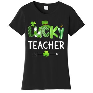 Lucky teacher with shamrock for St Patricks day school Women's T-Shirt