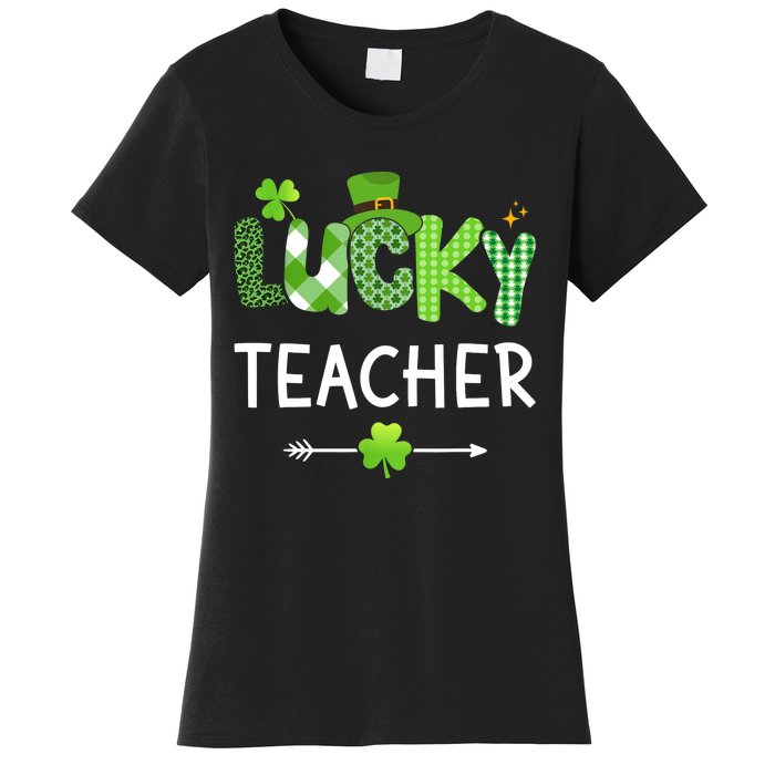 Lucky teacher with shamrock for St Patricks day school Women's T-Shirt